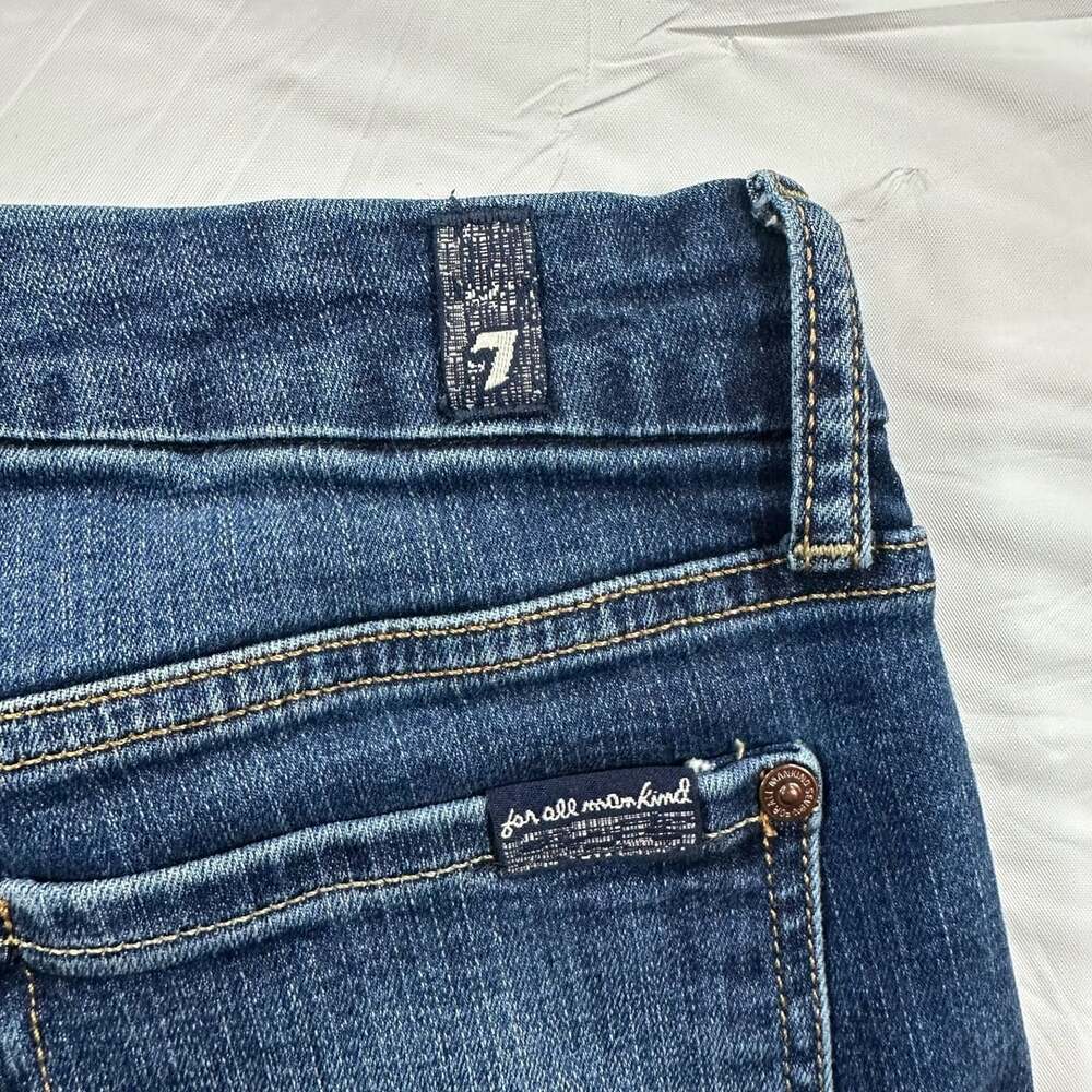7 For All Mankind Kimmie Straight Leg Jeans, Size 29, Dark Wash - Picture 6 of 12